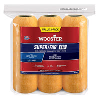 Wooster Super/Fab Synthetic Blend 9 in. W X 1/2 in. Paint Roller Cover 3 pk - Deal of The Week