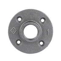 B & K Products Black Malleable Iron Floor Flange 1 in. FPT for Gas/Oil/Air Applications (Pack of 5)