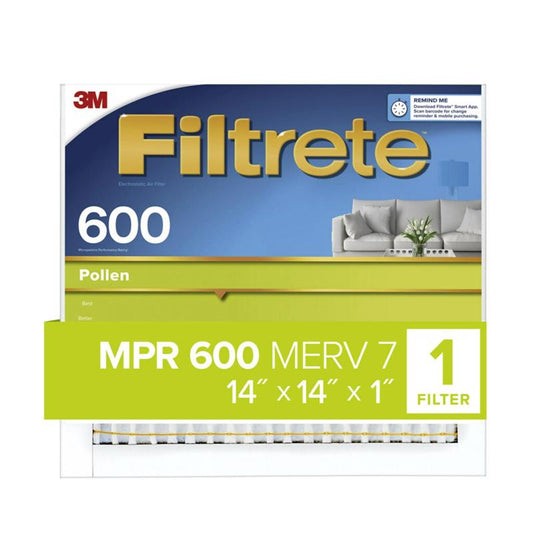 Filtrete 14 in. W X 14 in. H X 1 in. D Fiberglass 7 MERV Pleated Air Filter 1 pk (Pack of 4)
