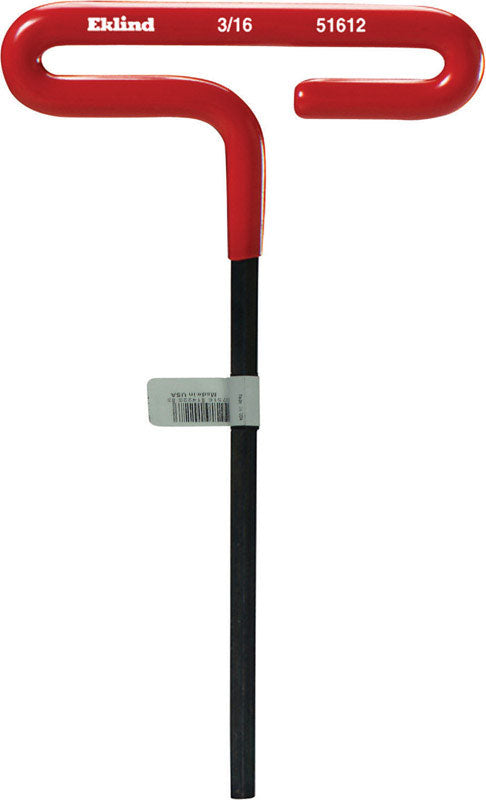 Eklind Tool Red Chrome Nickel Alloy Steel Heat Treated SAE T-Handle Hex Key 3/16 x 6 L in.