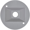 Sigma Electric Metal Gray 1-Hole Round Lampholder Cover for Wet Locations 4.13 Dia. x 0.57 D in.