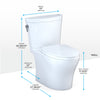 TOTO® Aquia IV® Arc Two-Piece Elongated Dual Flush 1.28 and 0.9 GPF Universal Height Toilet with CEFIONTECT®, WASHLET®+ Ready, Cotton White - MS448124CEMFGN#01