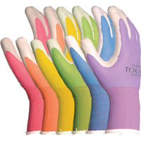 Bellingham Glove NT3700ACL Large Nitrile Garden Gloves Assorted Colors