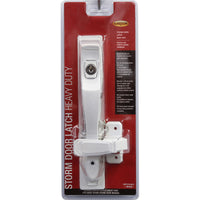 Larson Heavy Duty Zinc-Plated White Zinc Push Button Keyed Latch 1 pk - Open Box