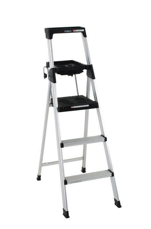 Cosco 5 ft. H Aluminum Step Ladder Type II 225 lb. capacity