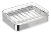 iDesign Casilla Chrome Clear/Silver Glass and Plastic Soap Dish