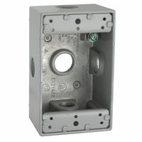 Bell 18.3 cu in Rectangle Aluminum 1 gang Weatherproof Box Gray
