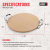 Weber 14" Cordierite Pizza Grilling Stone Gourmet BBQ System Compatible Crispy Crusts for Outdoor Grills