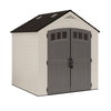 Suncast Cloverdale Gray Plastic Horizontal Peak Storage Shed 7 W x 7 D ft. with Floor Kit