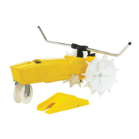 Nelson Yellow Cast Iron 13500 sq. ft. Coverage Area Full-Circle Traveling Sprinkler with Metal Head