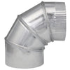 Imperial Manufacturing 5 in. Dia. x 5 in. Dia. Adjustable 90 deg. Galvanized Steel Elbow Exhaust (Pack of 8)