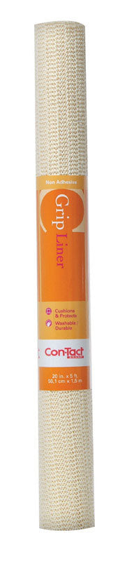 Con-Tact Brand Grip 5 ft. L x 20 in. W Almond Non-Adhesive Shelf Liner (Pack of 6)