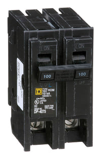 Square D HomeLine 100 amps Surge 2-Pole Circuit Breaker - Open Box