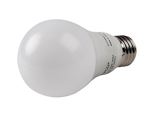 Satco 9.8 watt; A19 LED; 3500K; Medium base; 220' beam spread; 120 volts