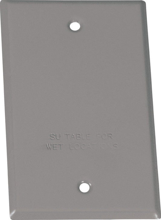 Sigma Engineered Solutions Rectangle Steel 1 gang Flat Box Cover