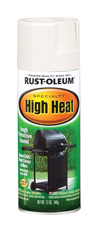 Rust-Oleum Satin White High Heat Spray Paint 12 oz.