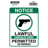Hillman English White Notice Sign 10 in. H X 14 in. W (Pack of 6)