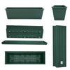 Bloem Dayton 6.87 in. H X 24 in. W Plastic Ocean Series Window Box Turtle Green
