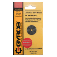 Gyros Tools 3/4 in. D X 1/8 in. Fine Steel Circular Saw Blade 60 teeth 1 pk
