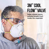 3M N95 Sanding and Fiberglass Cup Disposable Respirator Pro-Series Valved White 10 pc (Pack of 5)