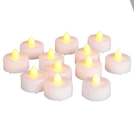 Matchless Darice Ivory No Scent Scent Tealight Flameless Flickering Candle 1.5 in. H X 1 in. D 1 oz