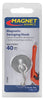 Magnet Source .225 in. L X 1.125 in. W Silver Magnetic Hook 40 lb. pull 1 pc