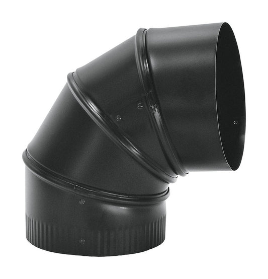 Imperial Manufacturing Group Bm0014 6 Black 90° Adjustable Stovepipe Elbow  (Pack Of 4)