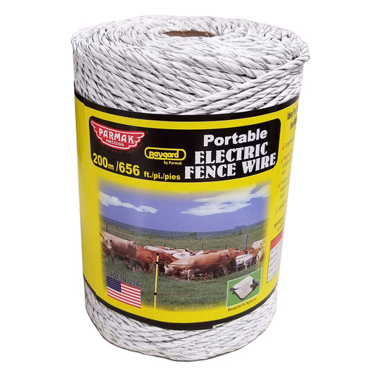 Parmak Baygard Electric-Powered Portable Electric Fence Wire White