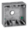 Sigma Engineered Solutions New Work 31 cu in Square Metallic 2 gang Weatherproof Box Gray