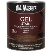 Old Masters Semi-Transparent Espresso Oil-Based Alkyd Gel Stain 1 qt