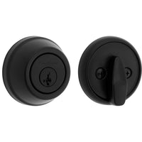 Matte Black Single Cylinder Deadbolt with SMT 6AL STRKP K3 Security