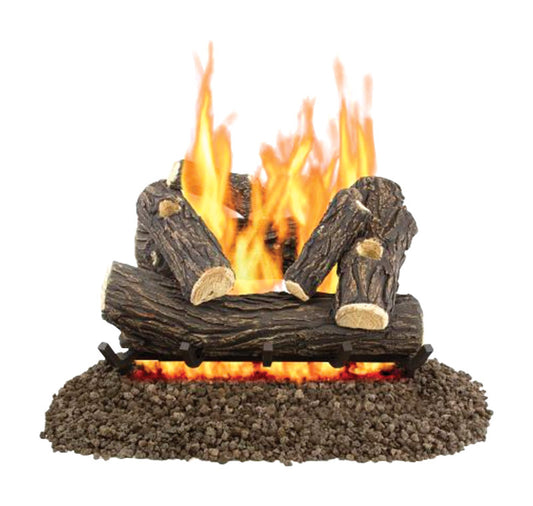 Pleasant Hearth Willow Oak Fireplace Log Set Unlimited hr 55 lb