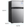 Avanti 3.1 cu ft Black/Silver Stainless Steel Compact Refrigerator 320 W