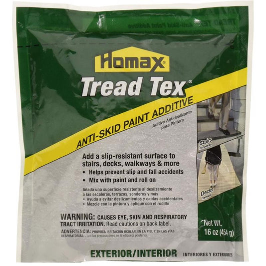 Homax Tread Tex White Anti-Skid Solid Paint Additive 16 oz. (Pack of 6)