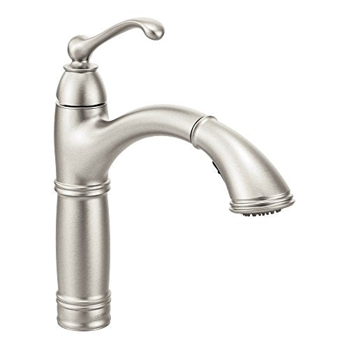 Spot resist stainless one-handle high arc pullout kitchen faucet