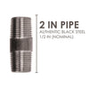 BK Products 1/2 in. MPT x 2 in. L Black Steel Nipple (Pack of 5)