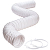 Deflect-O 8 ft. L X 3 in. D White Vinyl Hose