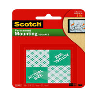 Scotch Medium Foam Mounting Square 1 in. L 24 pk