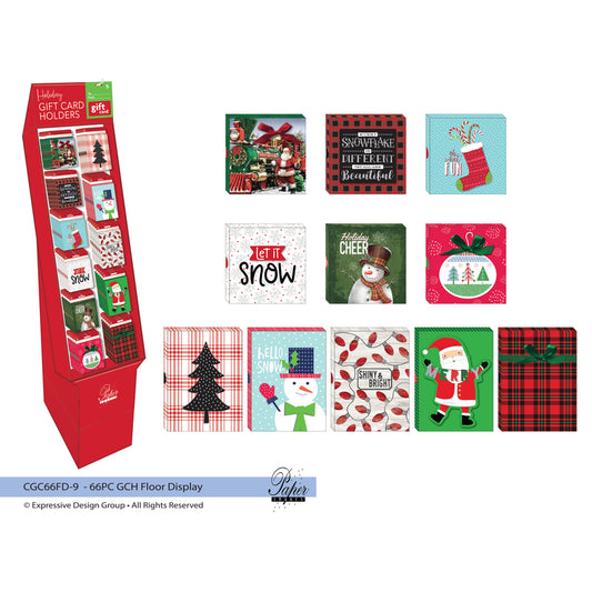 Paper Images Assorted Christmas Gift Card Holder (Pack of 66)