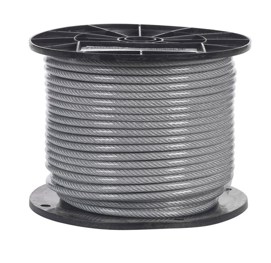 Campbell Clear Vinyl Galvanized Steel 3/16 in. D X 250 ft. L Aircraft Cable
