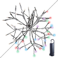 Celebrations Platinum LED Multi Rechargeable Shimmering Sphere 12 in. Hanging Decor (Pack of 6)