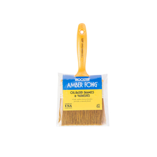 Wooster Amber Fong 4 in. Flat Oil-Based Paint Brush