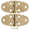 National Hardware 1-5/16 in. L Brass-Plated Door Hinge 2 pk