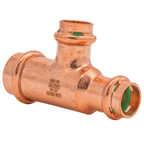 T de cobre QuickFitting 3/4 in. Press in. Press in.