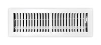 Tru Aire 4 in. H X 14 in. W 2-Way Powder Coat White Steel Floor Register - Open Box