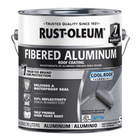 Rust-Oleum Gray Asphalt Fibered Aluminum Roof Coating 1 gal (Pack of 2)