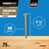 Hillman Power Pro No. 8  x 1-1/4 in. L Star Wood Screws 75 pk