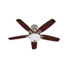 Hunter 53090 52" Brushed Nickel Builder Deluxe Ceiling Fan