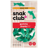 Snak Club Raspberry Sharks Gummi Candy 2.75 oz Bagged (Pack of 12)