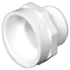 Charlotte Pipe 4 in. Hub X 4 in. D MPT PVC Pipe Adapter 1 pk